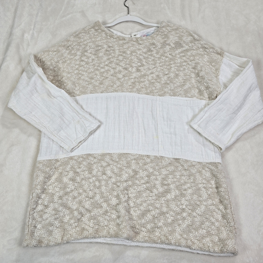 Free People-Zephyr Sweater Tunic-Small-Beige/Natural